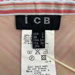 ICB Japanese Skirt Chevron Striped Neutral Salmon Pink Corporate Office Size 2 Photo 6