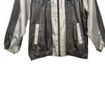 Vintage Atlantic Beach Women Silk Windbreaker M Gray White Animal Print Retro Size M Photo 4