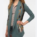 Ecote Ecoté Urban Outfitters Blue Intarsia Patterned Shawl Cardigan - Size M Photo 3