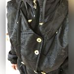 Obermeyer Vintage 2 pc Ski Jacket Pants Ski Suit Black Brocade Gold 80s 12P Photo 14