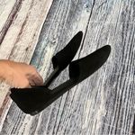 Vince  D’Orsay Nina Black Suede Pointed Flats Photo 4