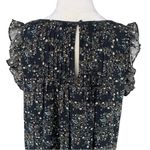 Joie  Tahoma Silk Mini Dress | Tossed Wildflowers Black Micro Floral Boho Chic Photo 6