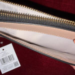 Kate Spade  Lucy Medium L-zip Wristlet cream with Black Logo Photo 2