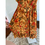 Olivaceous  Floral Midi Dress Puff Sleeve Boho Cottagecore Romantic Spring Summer Photo 4