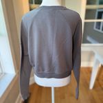 Nike Gray Dri-Fit Embossed Cropped Crewneck Sweatshirt Size Small Photo 6