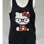 Hello Kitty  Nerd Glasses Tank Top Port & Company Black Ladies L Photo 2