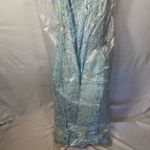 La Femme Two Piece Blue Lace Mermaid Skirt & Halter Long Prom Dress Gown 6 NWT Photo 5