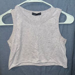 Brandy Melville  Gray Sleeveless Crop Tank Top Photo 0