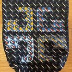 Tory Burch Canvas Swan Logo Everywhere Curly Ribbons Preppy Coastal Tote Bag Photo 2