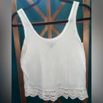 American Eagle  Outfitters White Lace Tank Top Photo 1