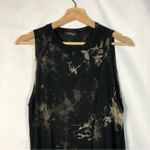 Young At Heart Black Bleach Dyed Maxi Tank Top M Size M Photo 2