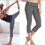 Athleta  Black and White Stripe Crop Leggings size S Photo 1