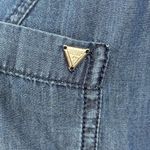 Guess  Denim Chambray Short Sleeve Button Front Shirt Dress Blue-Medium Photo 2