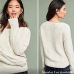 Anthropologie Sleeping on Snow | cream plush knit pullover sweater XSP Photo 2