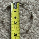 Women’s vintage dainty set of 2‎ gold tone crystal bangle bracelets one size Silver Photo 4