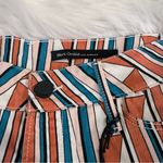 Black Orchid Denim Orange and Blue Jean Shorts Vibrant Stripes Photo 3