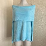 Lilly Pulitzer  Belinda Off the Shoulder Light Aqua Blue Pullover Small Photo 2