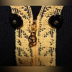 St. John  Collection Black with Yellow Trim Knit Cardigan Jacket Photo 8