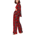 Victoria's Secret Victoria’s Secret Women’s Size XL Two Piece Pajama Set Plaid Christmas Pajama Photo 1