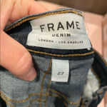 frame denim  Le High Skinny Dark Wash Jeans Womens 27 Blue Denim Raw Hem Fall Photo 6