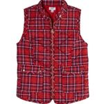 Crown & Ivy ™ Women's Printed plaid Sleeveless Puffer Vest sz XL. Photo 0