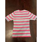 Teddy Fresh  Pink Blue Purple Striped Short Sleeve Shirt Size Medium Photo 10