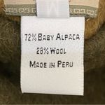 ALPACA INTERNATIONAL Olive Green Baby Alpaca/Wool Blend Hooded Poncho Sweater M Size M Photo 14