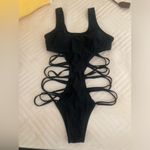 Black Cutout Strappy Bikini Photo 6