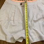 Anthropologie  Seersucker Shorts Pinstripes Pleated High Waisted Blue White XL Photo 4