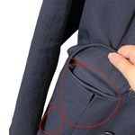 ASPESI Vintage Wool Pea Coat Navy Double Breasted Men’s XL Flawed Distressed Blue Photo 10