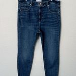 Loft [] The Skinny High Rise Dark Wash Raw Hem Jeans NWT Size 33/16 Petite 16P Photo 1