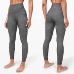 Lululemon Grey Align Leggings Herringbone Heathered Black Grey 25* Womens Size 4 Photo 1