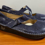 Alegria  Dayna Mary Jane Leather Purple Dottie Crackle Comfort Casual Shoe 40 Photo 0