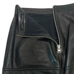 ALLSAINTS Pipe Pencil Lamb Leather High Waisted Mini Skirt in Black Size US 8 Photo 7
