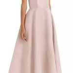 Alfred Sung New! Cap Sleeve Full Skirt Satin Midi Cocktail Dress, size 0R Photo 0