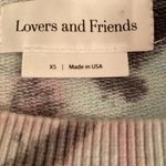 Lovers + Friends Friends + Lovers Tie Dye Boxy Colorful Crew Neck Terry Toweling Sweatshirt XS Photo 1