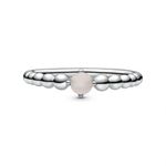 June Birthstone Ring Misty Rose | Stacking Ring | Classic Pandora Jewelry Photo 3