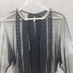 ZARA  Black Embroidered Lace Top XS Photo 4