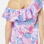 Lilly Pulitzer  Pink and Blue Floral  Women’s Ruffle top Size XXS Photo 1