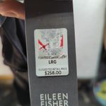 Eileen Fisher  Black 100% Silk Pleated Straight Skirt Crepe Large Maxi Long Large Photo 5