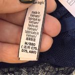 Victoria's Secret Victoria’s Secret Dream Angels Unlined Embroidered Lace Up Top M Medium B Navy Photo 7