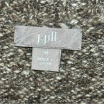 J. JILL Brown Marled Full Zip Mock Neck Sweater Vest Wool Blend Rib Trim Size M Size M Photo 3