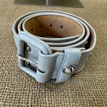 Calvin Klein Women’s Wide Soft Silver Metallic Studded Leather Belt And Buckle 34-37 1/2 Inches M/Lrg Photo 8