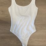 Missguided White Plunge Back Thong Bodysuit Photo 0
