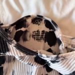 Aura Navy Blue And White Tie Dye V-Neck Tank Top Size Small/Medium Photo 2