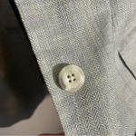 Lands' End  linen rayon blazer jacket Blue/tan women’s 10 Photo 5