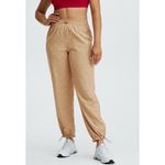Fabletics  Iggy Jogger Pants Size M/L‎ Tan All-Over Logo Print Sporty Athletic Photo 7