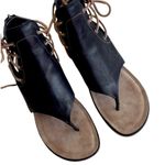 OTBT EUC  Leather Locate Sandals Black
Brown Size 7.5 Photo 1