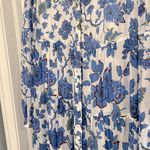 Diane Von Furstenberg  NWT Kiara Dress Large Blue White Floral Maxi Silk Cotton Photo 8