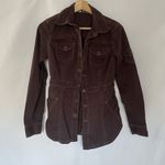 CAbi chocolate brown corduroy denim jacket vintage pockets XS cotton spandex Photo 0